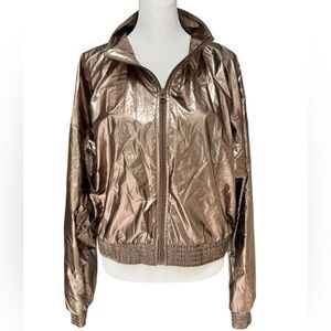 Victoria Sport Metallic Gold Windbreaker Jacket
